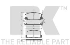 Sada brzdových destiček, kotoučová brzda NK 224511