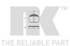 Sada brzdových destiček, kotoučová brzda NK 224702