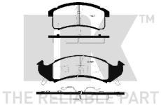 Sada brzdových destiček, kotoučová brzda NK 229213