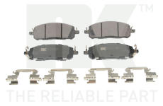 Sada brzdových destiček, kotoučová brzda NK 2299122