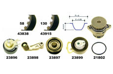 Vodni pumpa + sada ozubeneho remene MAPCO 41838/2