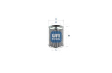Filtr, pracovní hydraulika UFI 25.678.00