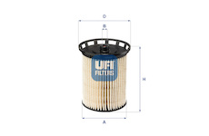 palivovy filtr UFI 26.129.00