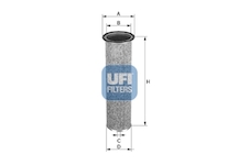 Filtr - sekundární vzduch UFI 27.572.00