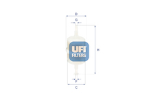 Palivový filtr UFI 31.012.00