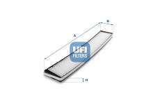 Filtr, vzduch v interiéru UFI 53.158.00