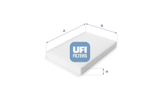 Filtr, vzduch v interiéru UFI 53.161.00