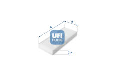 Filtr, vzduch v interiéru UFI 53.214.00
