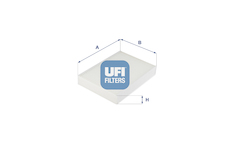 Filtr, vzduch v interiéru UFI 53.275.00