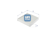 Filtr, vzduch v interiéru UFI 53.321.00