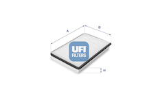 Filtr, vzduch v interiéru UFI 53.374.00