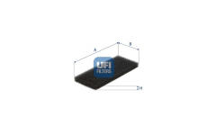 Filtr, vzduch v interiéru UFI 53.518.00