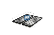 Filtr, vzduch v interiéru UFI 53.519.00