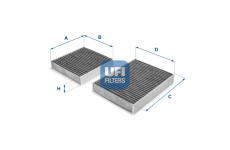 Filtr, vzduch v interiéru UFI 54.164.00