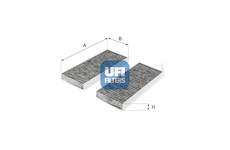 Filtr, vzduch v interiéru UFI 54.287.00