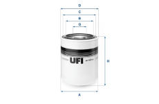 Filtr, pracovní hydraulika UFI 80.123.00