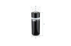 Filtr, pracovní hydraulika UFI 87.027.00