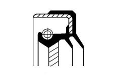 Tesniaci krúżok hriadeľa diferenciálu CORTECO 01034108B