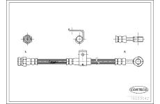 Brzdová hadica CORTECO 19033542