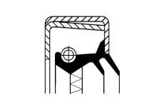 Těsnicí kroužek hřídele, diferenciál CORTECO 12015251B
