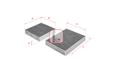 Filtr, vzduch v interiéru SOFIMA S 4164 CA