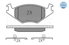 Sada brzdových destiček, kotoučová brzda Meyle 025 208 8715