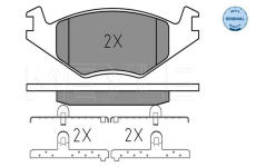 Sada brzdových destiček, kotoučová brzda Meyle 025 208 8719