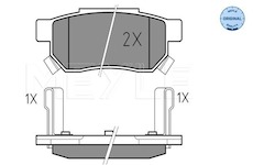 Sada brzdových destiček, kotoučová brzda Meyle 025 213 1313/W