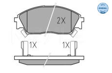Sada brzdových platničiek kotúčovej brzdy MEYLE 025 213 2215/W