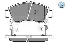 Sada brzdových platničiek kotúčovej brzdy MEYLE 025 216 9715/PD