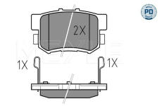Sada brzdových destiček, kotoučová brzda MEYLE 025 217 1914/PD