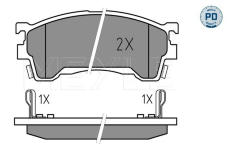 Sada brzdových destiček, kotoučová brzda MEYLE 025 217 5416/PD