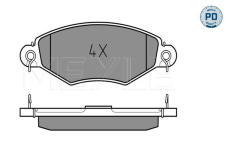 Sada brzdových destiček, kotoučová brzda MEYLE 025 219 8018/PD