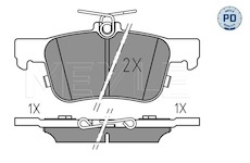 Sada brzdových destiček, kotoučová brzda MEYLE 025 222 3116/PD