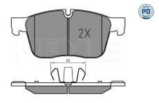 Sada brzdových destiček, kotoučová brzda MEYLE 025 223 0218/PD