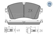 Sada brzdových destiček, kotoučová brzda MEYLE 025 224 8517/PD