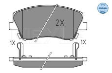 Sada brzdových destiček, kotoučová brzda MEYLE 025 225 1817