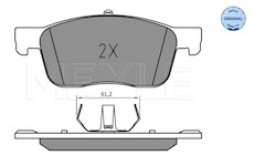 Sada brzdových destiček, kotoučová brzda Meyle 025 225 9417