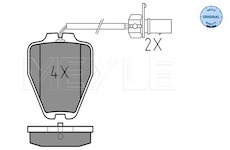 Sada brzdových destiček, kotoučová brzda Meyle 025 232 8017/W