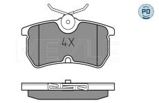 Sada brzdových destiček, kotoučová brzda MEYLE 025 233 5314/PD