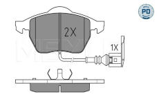 Sada brzdových destiček, kotoučová brzda MEYLE 025 233 9219/PD