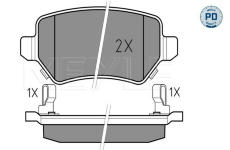 Sada brzdových destiček, kotoučová brzda MEYLE 025 234 1715/PD