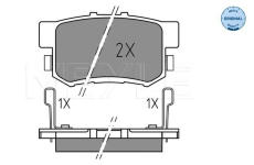 Sada brzdových destiček, kotoučová brzda Meyle 025 237 3615