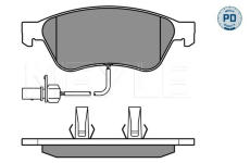 Sada brzdových destiček, kotoučová brzda MEYLE 025 238 9620/PD