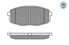 Sada brzdových destiček, kotoučová brzda MEYLE 025 239 6617/PD