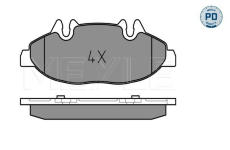 Sada brzdových destiček, kotoučová brzda MEYLE 025 240 0720/PD