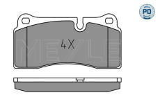 Sada brzdových destiček, kotoučová brzda MEYLE 025 242 6118/PD