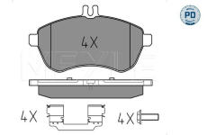 Sada brzdových destiček, kotoučová brzda MEYLE 025 243 0620-1/PD