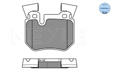 Sada brzdových destiček, kotoučová brzda Meyle 025 243 1517