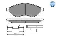 Sada brzdových destiček, kotoučová brzda MEYLE 025 244 6819/W2